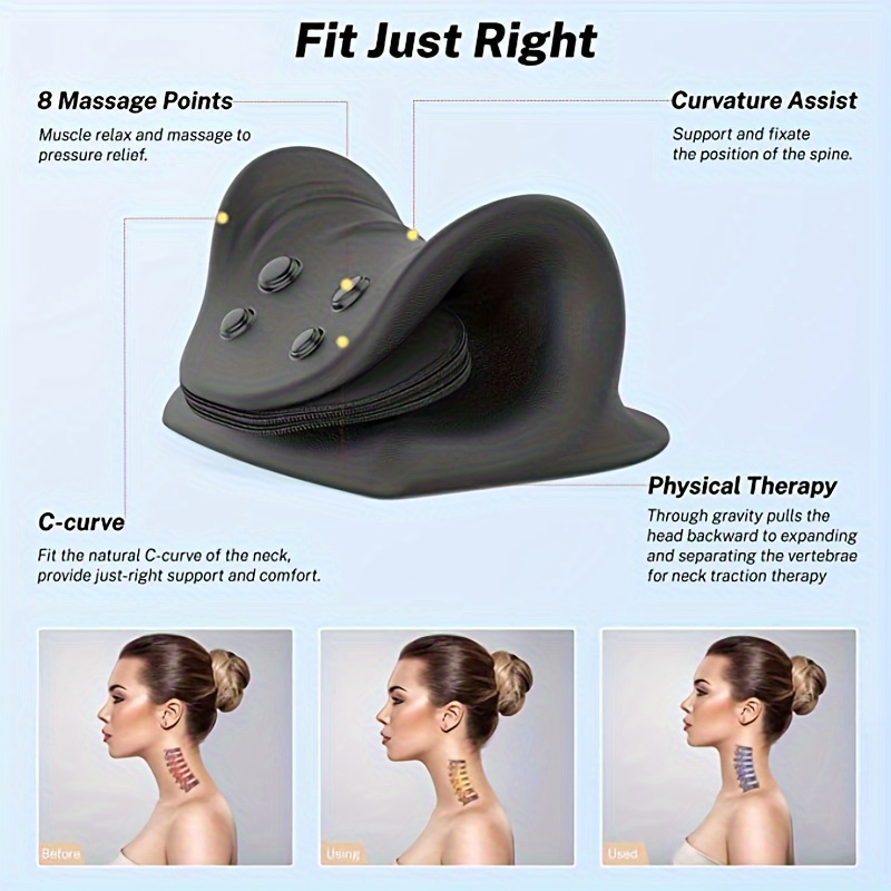 Neck Pressure Point Massager Head Pain Relief Vertebrae Relaxation Neck  Stretcher Cervical Spine Alignment Chiropractic Pillow - AliExpress