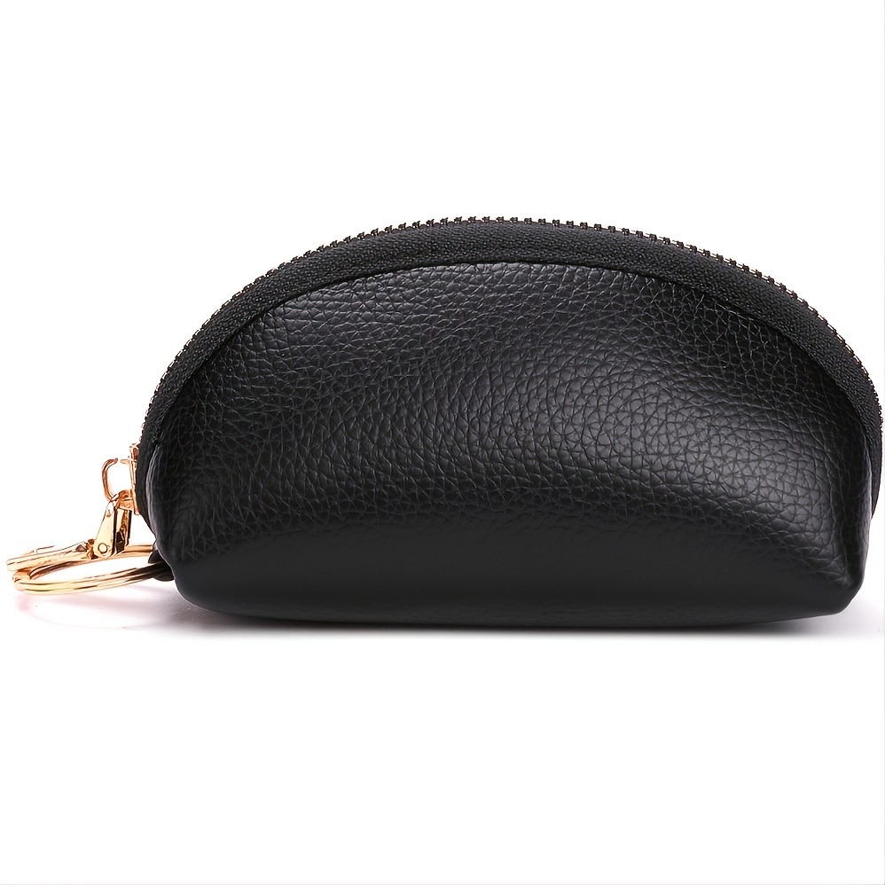 1pc Men's Large Capacity Multifunctional Key Bag Car Key Bag Soft Leather Portable Coin Purse Key Bag,Temu