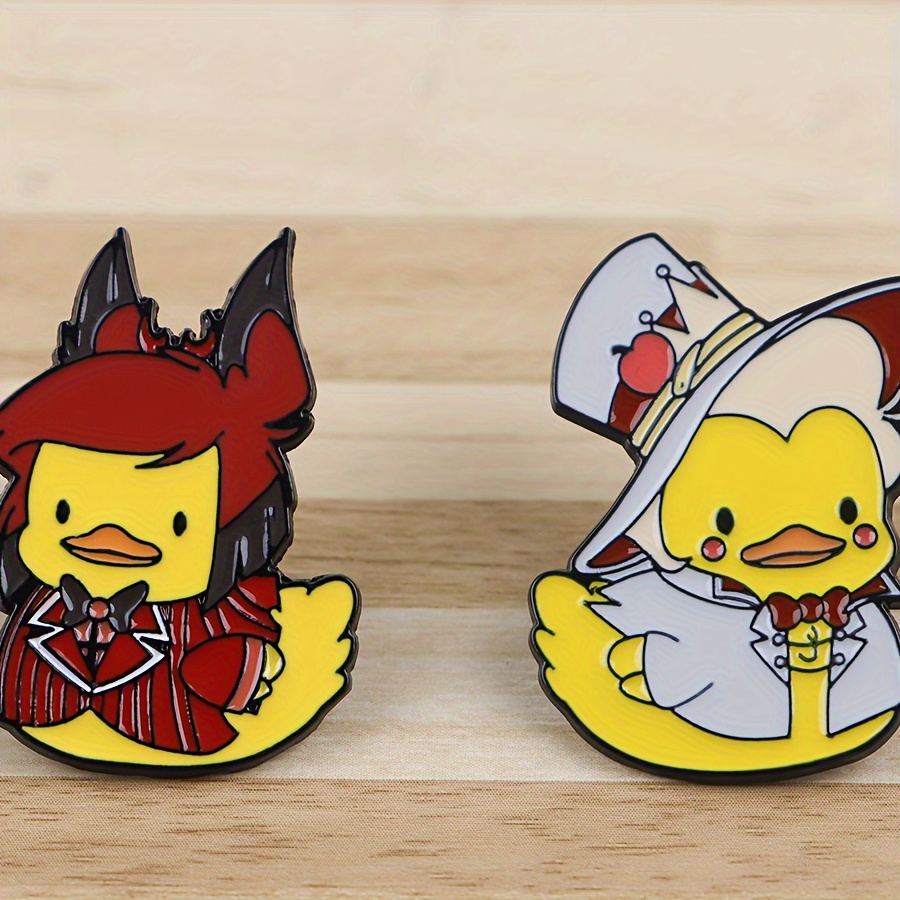 

Enamel Pin: Yellow Duckling In Top Hat And Bowtie - Fashionable Jewelry For Women