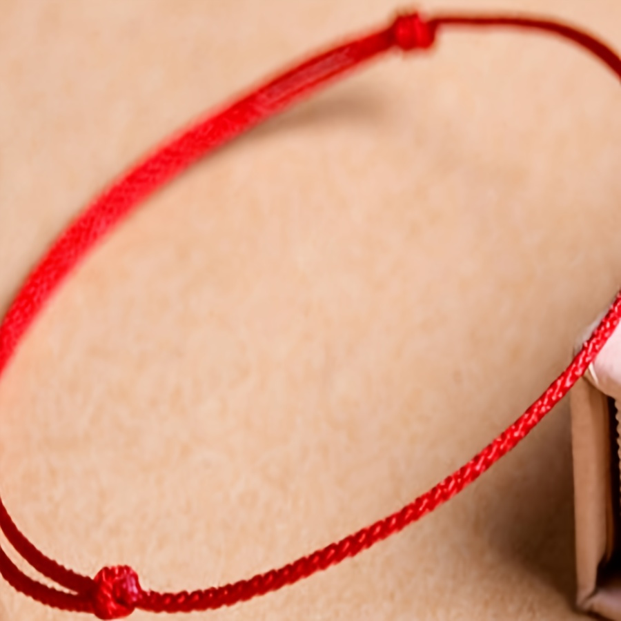 

Chic Chinese-inspired Red Rope Bracelet With April Birthstone - Parties & Holidays, Wear