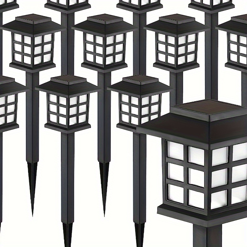 

6/12 Pack Solar Led Path Lights - Waterproof, Warm White, Durable Polypropylene Material, Lithium Battery, Easy To Install, Great For Outdoor Garden, Patio And Landscape Lighting