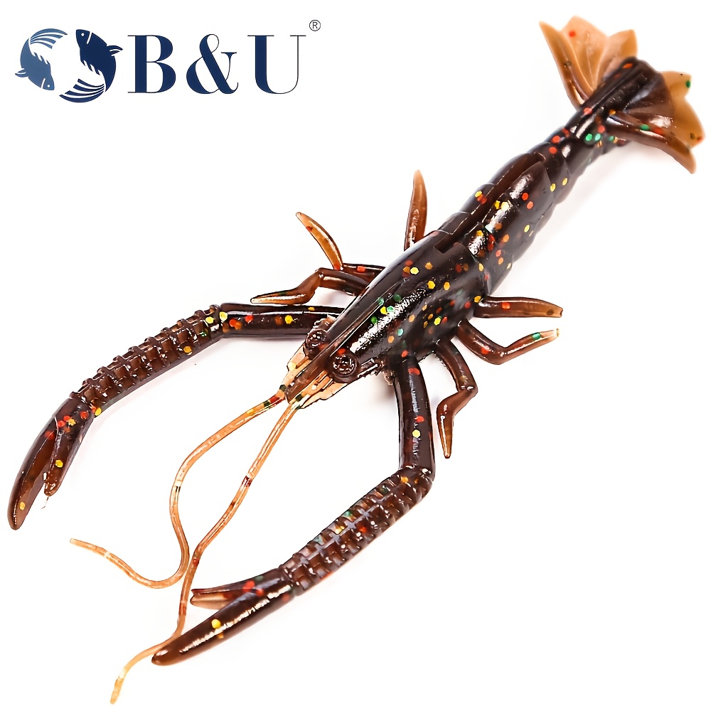 B u Soft Silicone Fishing Lures Shrimp Crab Fishing In - Temu