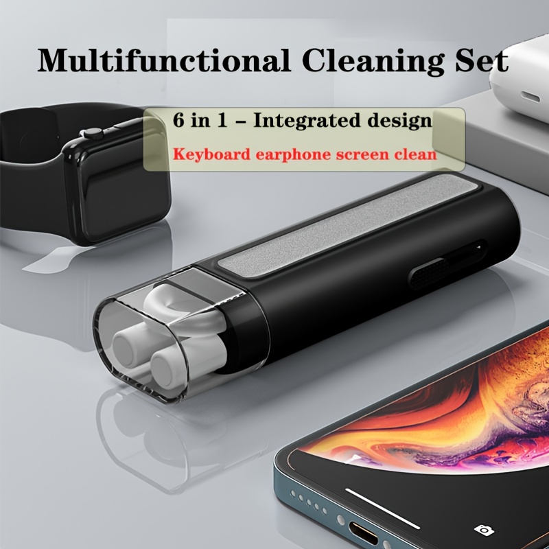 Kit de limpieza electrónica 5 en 1: kit de limpieza de pantalla para  laptop, herramienta de limpieza de auriculares Bluetooth multifuncionales  para