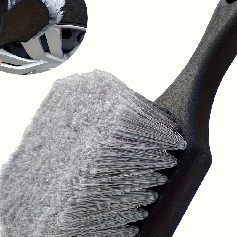 

Scratch-free Soft Bristles Car Wheel Brush - Sturdy Handle For Easy Tire Cleaning