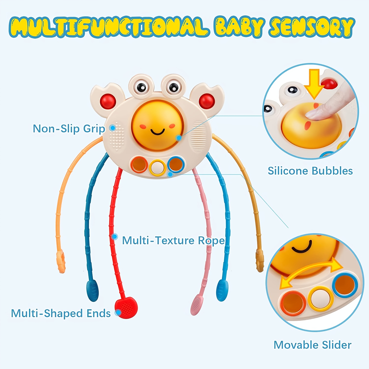 Baby Montessori Toys Pull String Sensory Toys Baby 6 12 Months