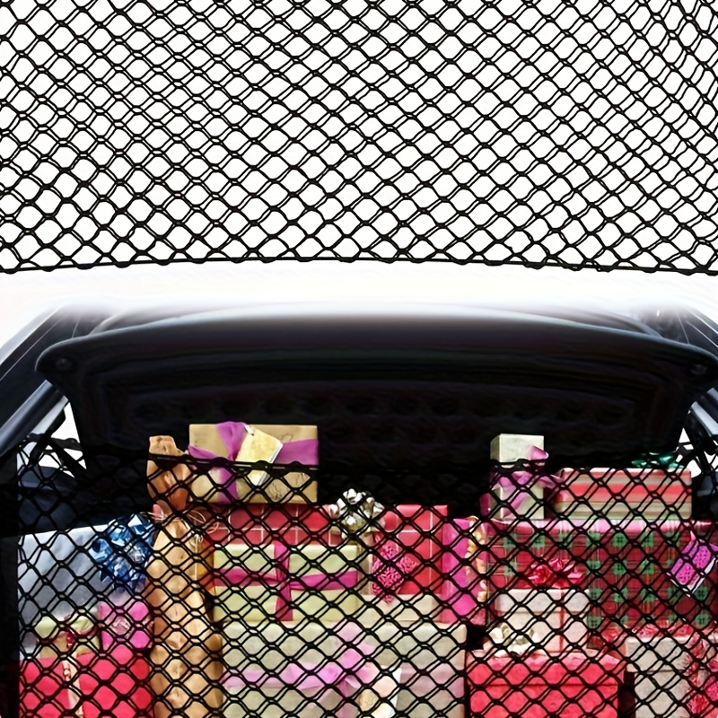 

1pc Car Trunk Storage Net, Pickup Truck Stretchable Trunk Cargo Storage Organizer Net, Nylon Plastic Truck Bed Nets With Hooks For Car, Suv, Truck
