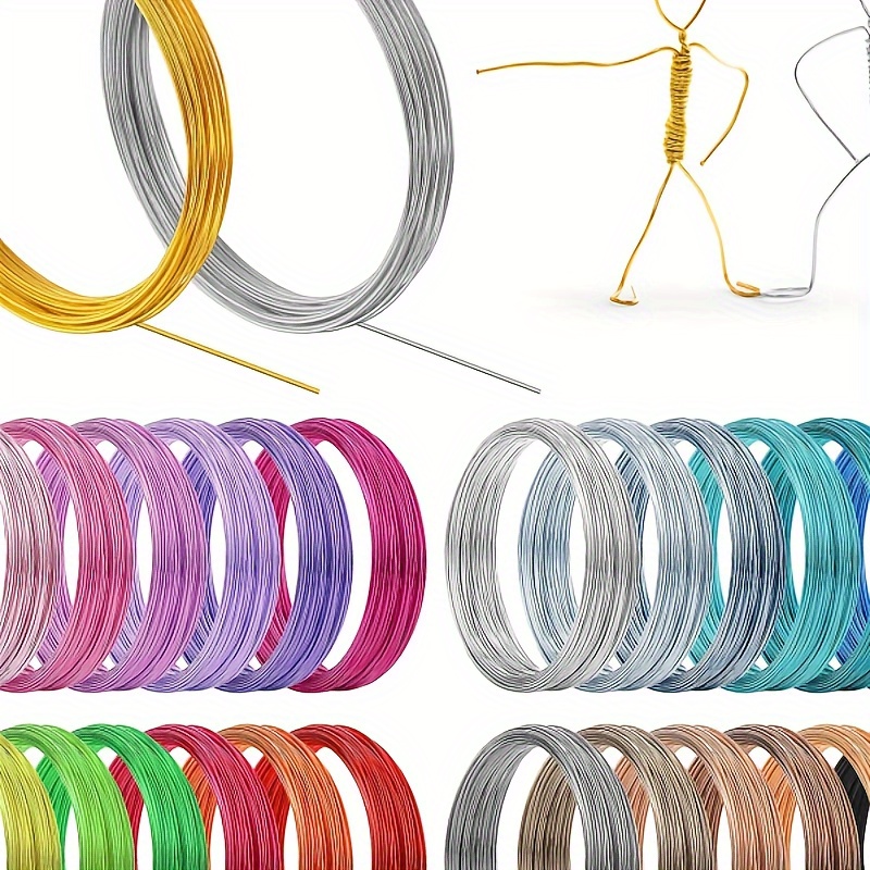 

10 Rolls Colored Aluminum Craft Wire 1mm Flexible Metal Artistic Floral Jewelry Beading Wire For Diy Jewelry Craft Making, Each Roll 16 Feet, 10 Colors