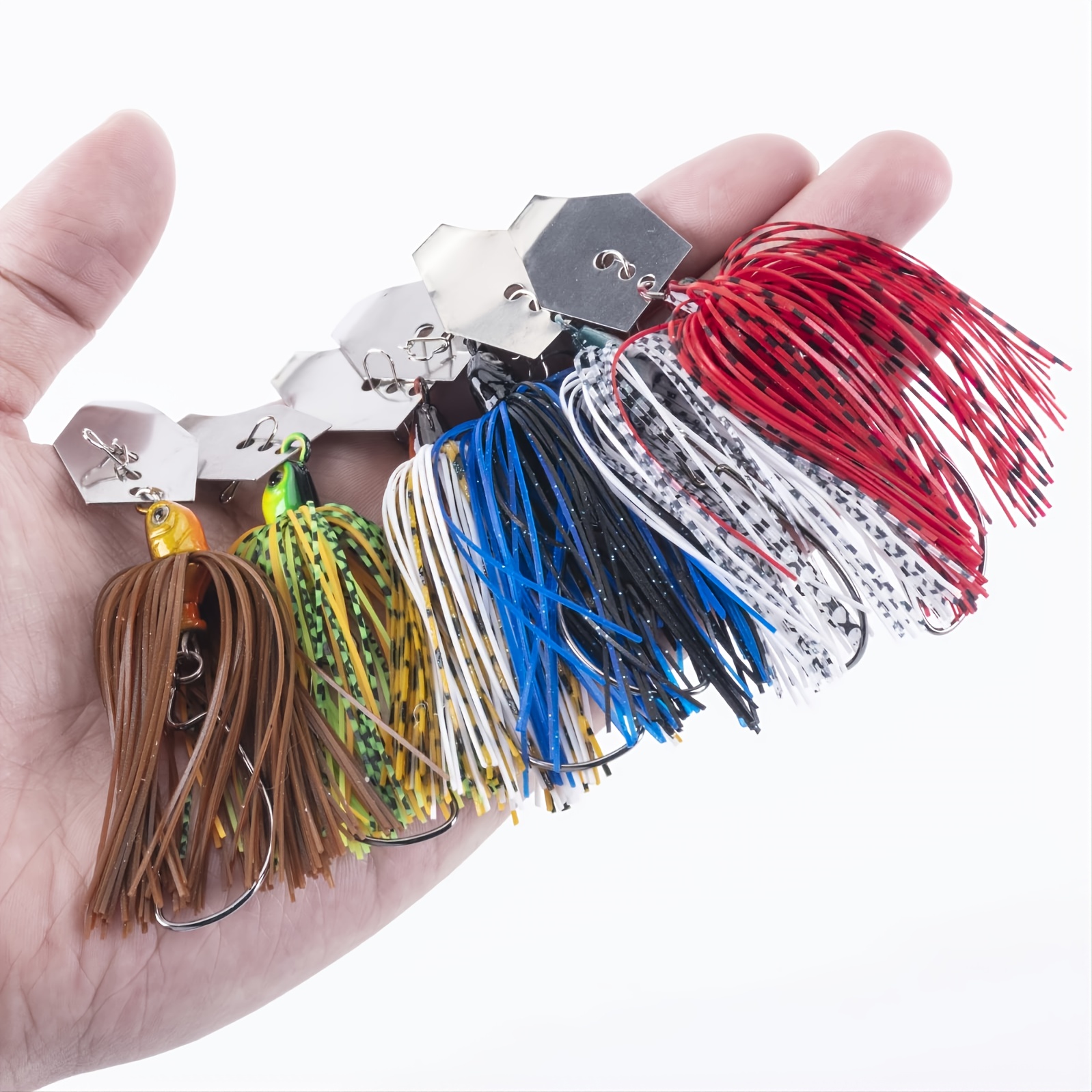 6pcs Colorful Lures Kit From * - Perfect For Buzzbaits, Spinnerbaits &  Topwater Jigs!