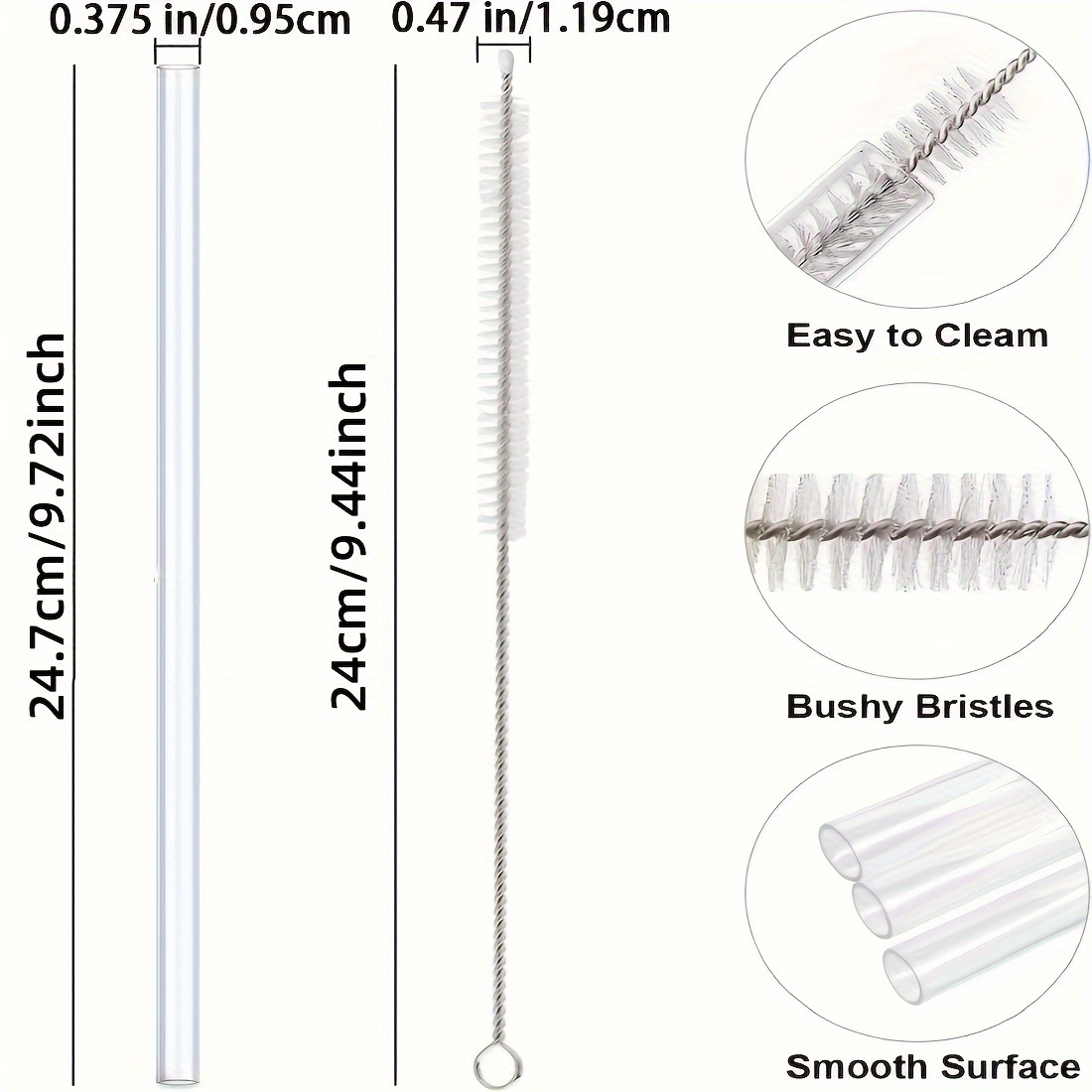 Reusable Durable Clear Plastic Straw - For Stanley Tumbler Cup - Temu