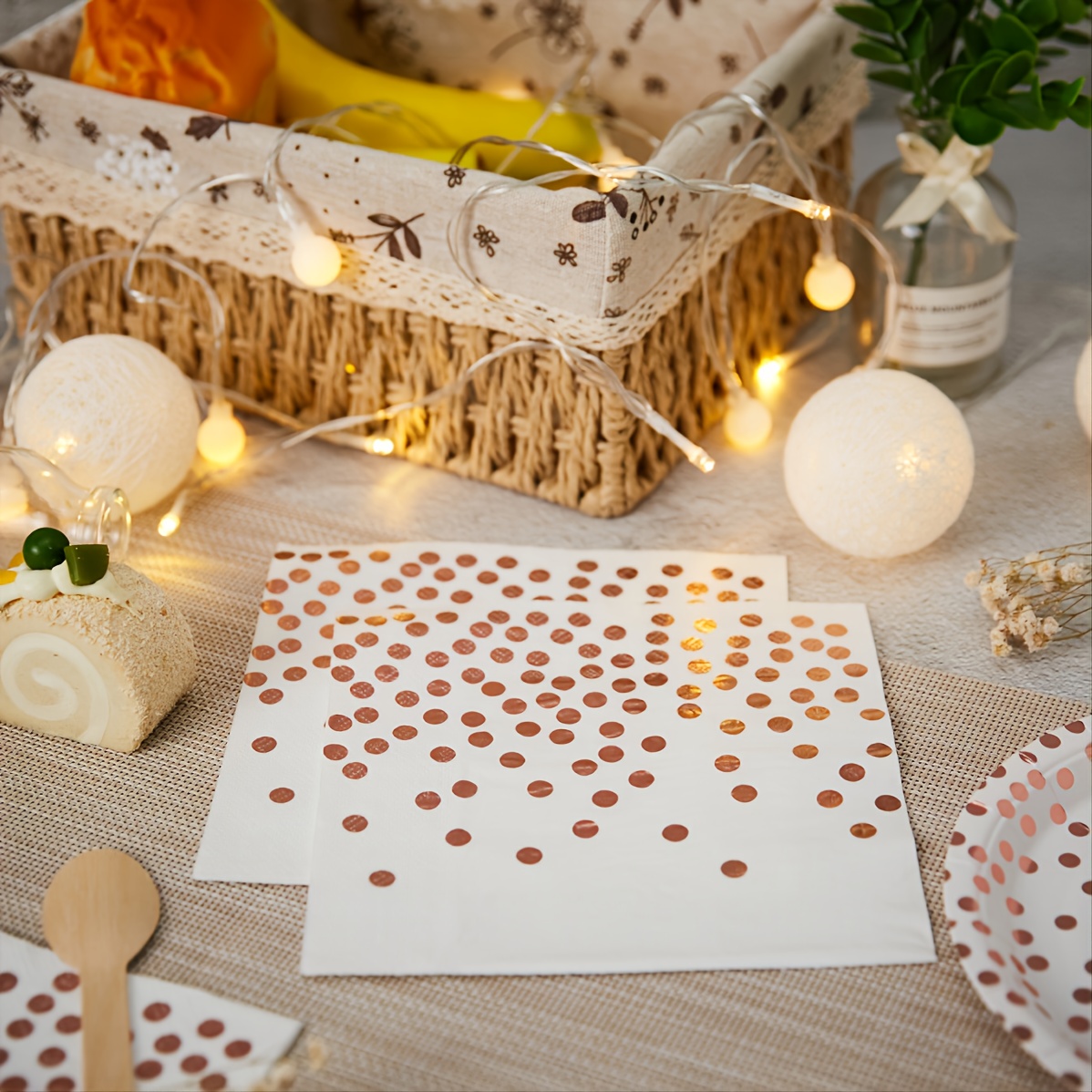 Disposable Party Dinnerware Set with Napkins Cups