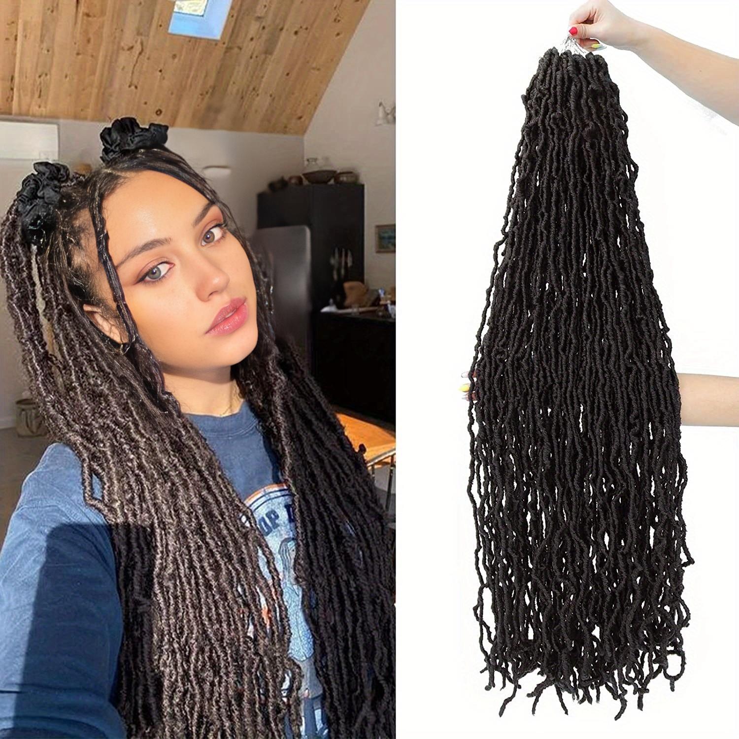 Butterfly Locks Braids Hair Extensions Synthetic Soft Locs - Temu Canada