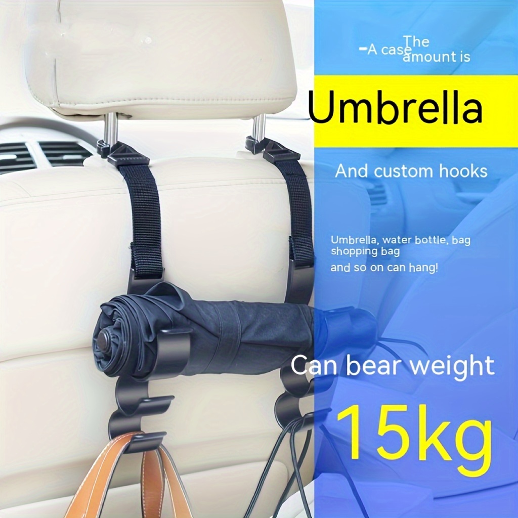 2PCS car interior hook, car seat rear trunk, fishing rod, umbrella