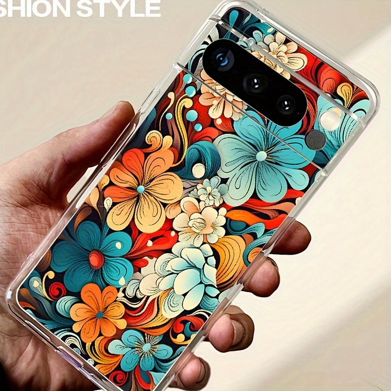 

Floral Texture Popular Pattern Thin And Light And Anti-fall Protective Case, Suitable For /pixel 8/pixel 7/pixel 7a/ Pro/pixel 6a/pixel 6 Mobile Phones