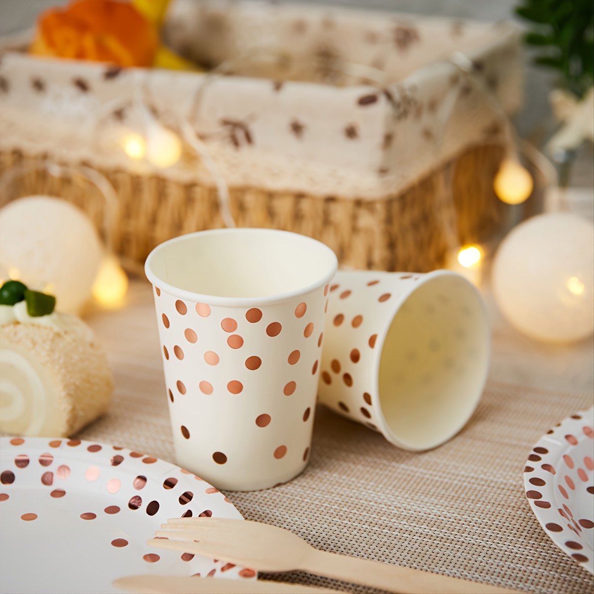 Disposable Party Dinnerware Set with Napkins Cups