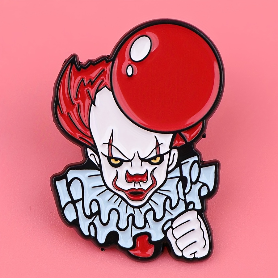 

1pc Dmlsky Alloy Horror Movie Character Brooch, Anime-inspired Lapel Pin For Backpacks And Briefcases, Gift