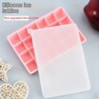 food grade silicone ice tray square ice cube mold 15 grids 24 grids with lid easy to release ice tray ice maker