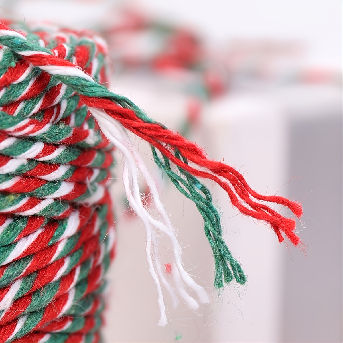 1pc Gift Tie Rope, Red-and-white Gift Wrapping String For Party
