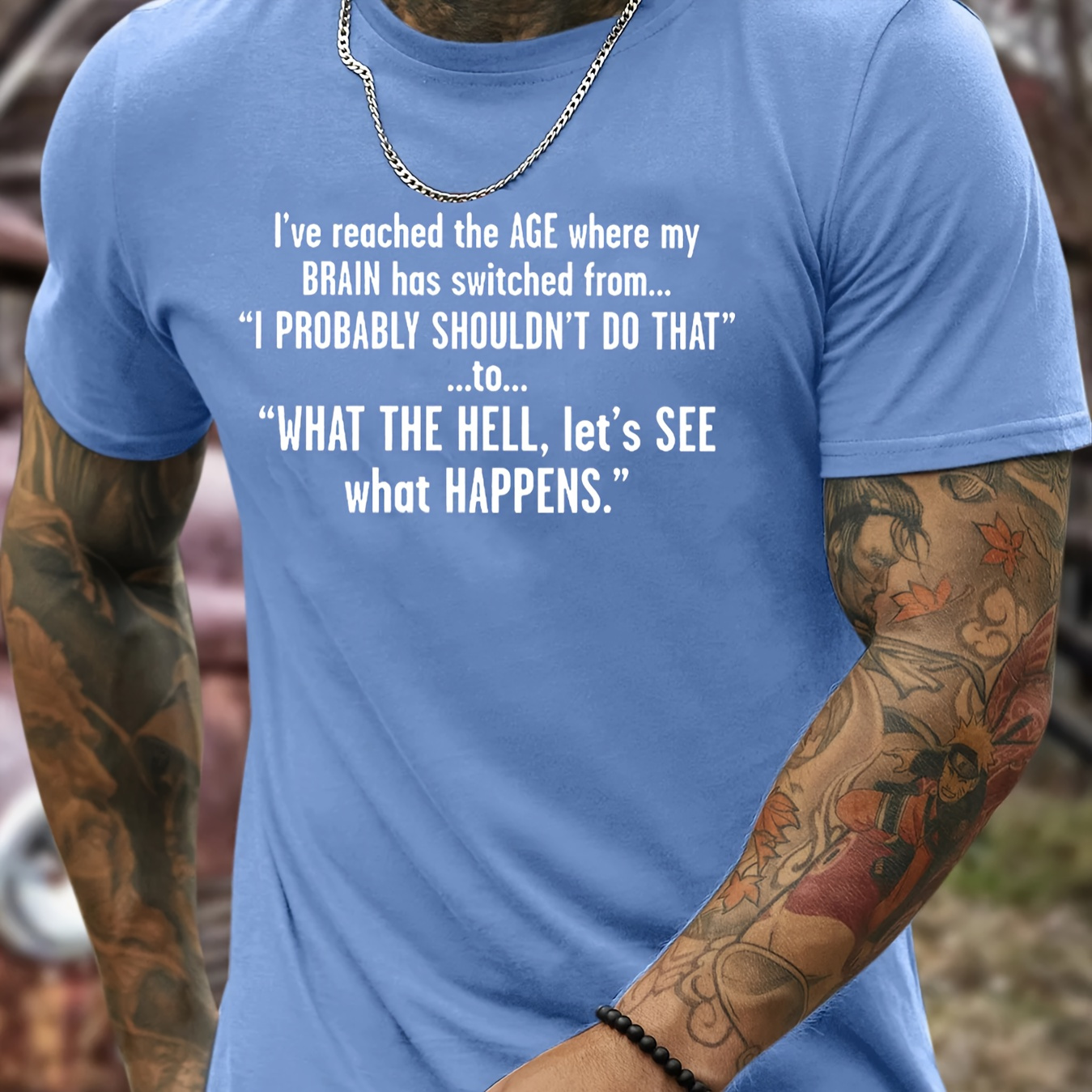 

I've Reached The Age... Print Tee Shirt, Tees For Men, Casual Short Sleeve T-shirt For Summer