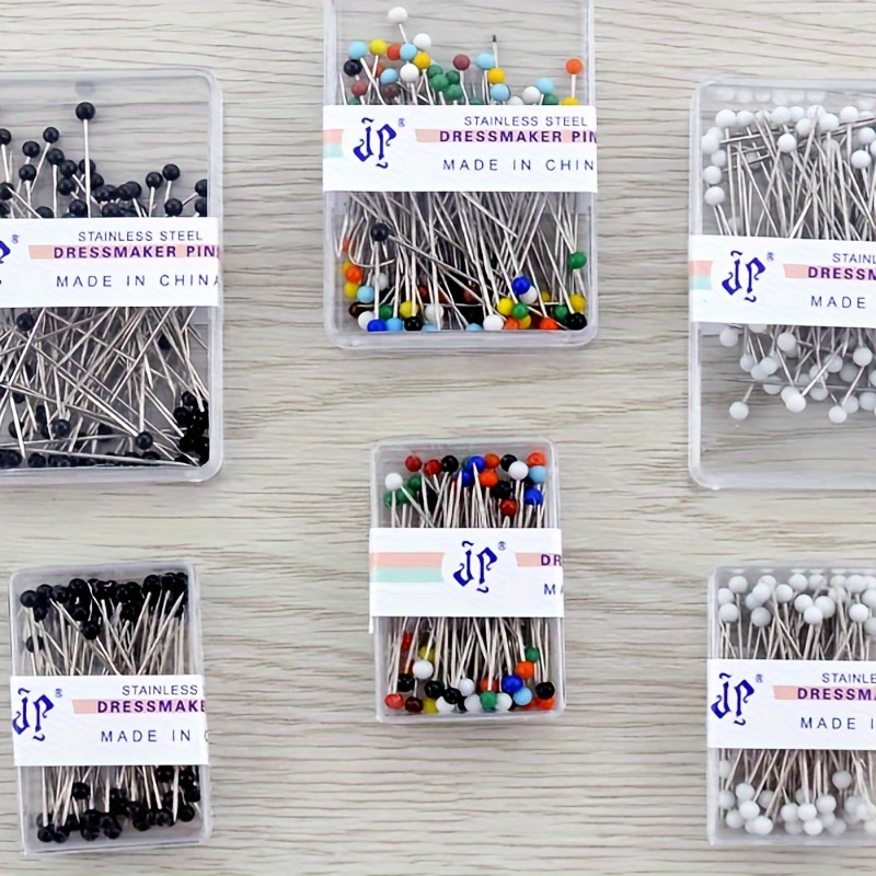 

Box Of Colored Glass Head Pins, Large Head Pins, Bead Pins, Monochrome Locator Pins, Glass Large Head Pins.