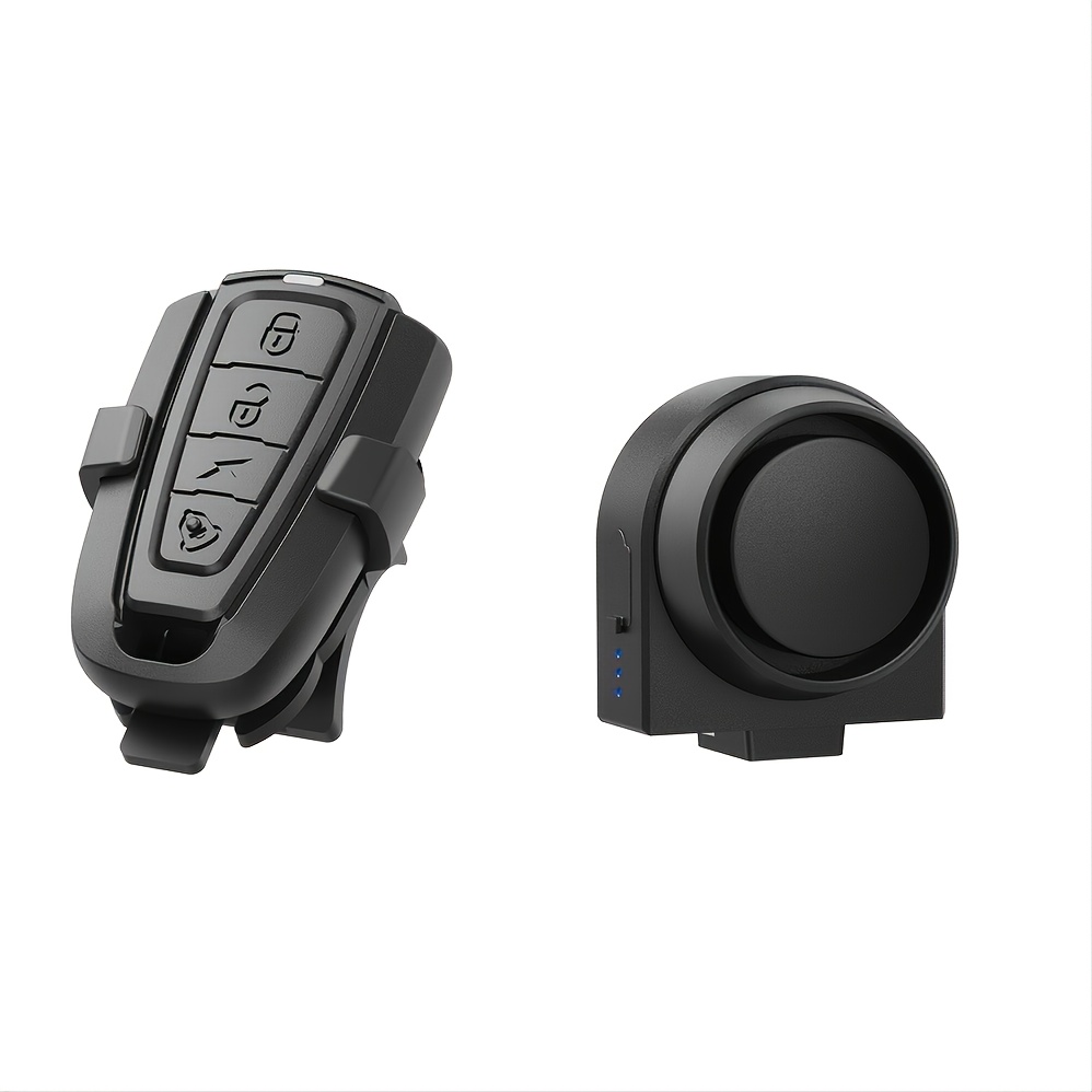 WSDCAM Alarma de bicicleta recargable por USB con control remoto, 110 dB,  inalámbrico, antirrobo, vibración, sensor de movimiento, sistema de alarma