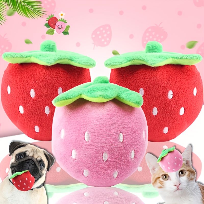 strawberry dog toy