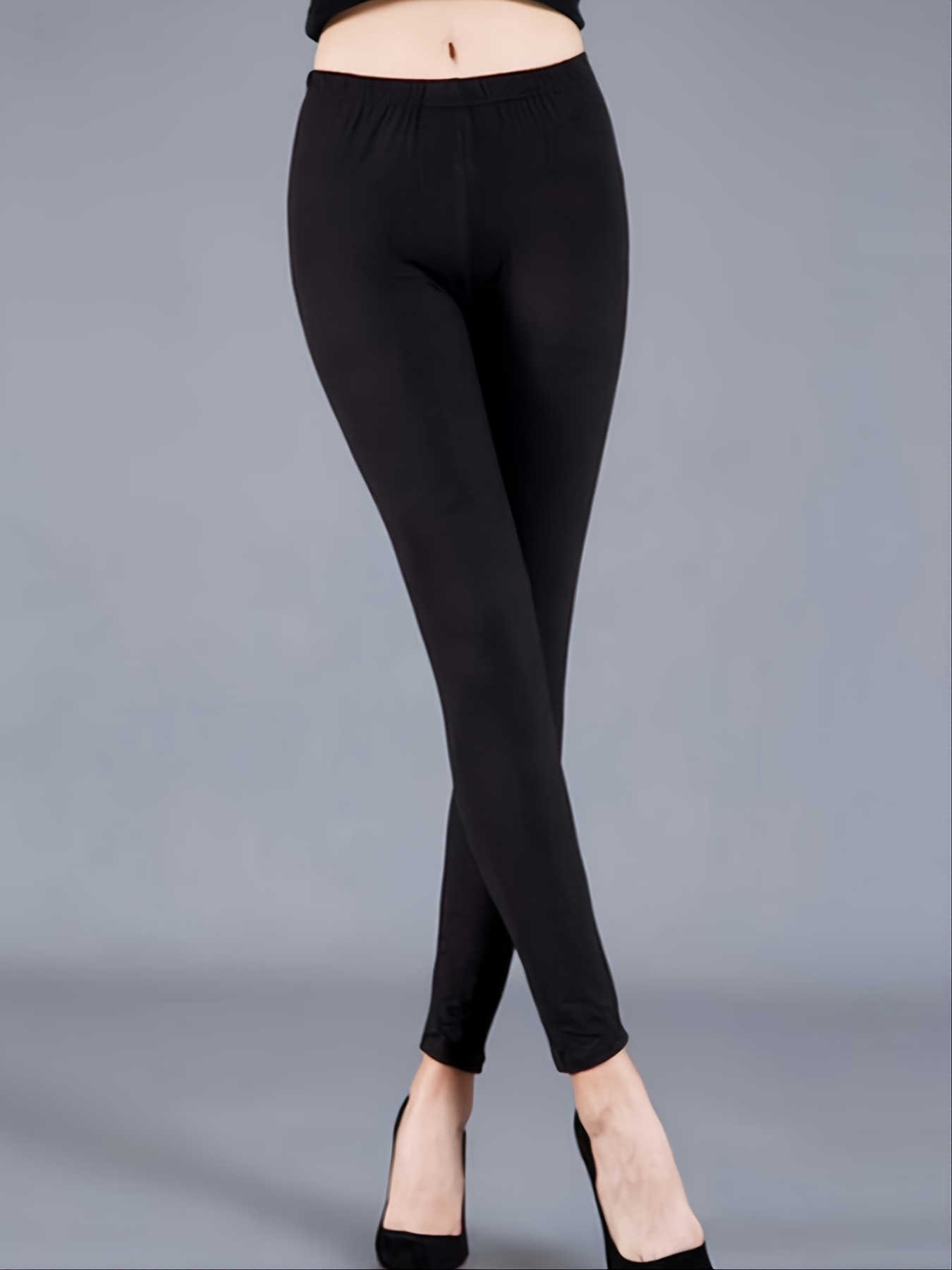 Sexy Solid Simple Leggings Casual High Waist Elastic Fashion Bottoms ...