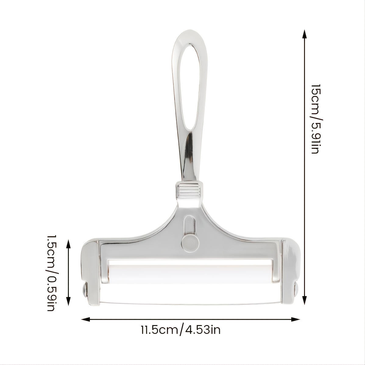 Stainless Steel Cheese Slicer, Handle,Adjustable Thickness Wire Cheese  Cutter Perfectly for Kitchen Cooking