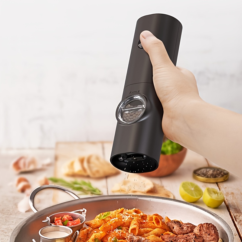 Electric Salt And Pepper Grinder With Adjustable Coarseness Refillable, Pepper  Mill, Battery Powered, Kitchen Automatic Grinder, Kitchen Gadgets - Temu