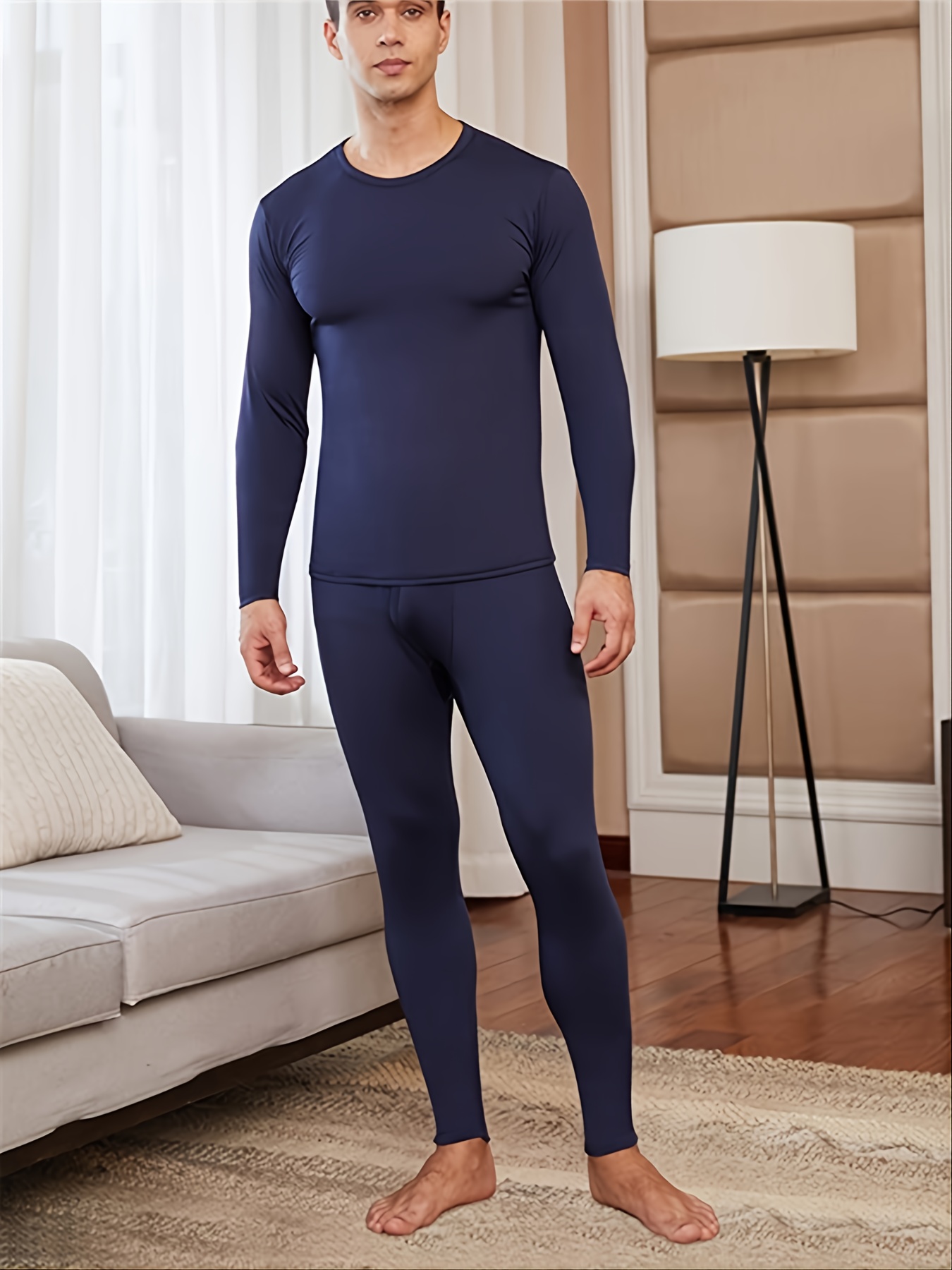 Asian Size Men's Ultra Soft Thermal Underwear Set Elastic - Temu Canada