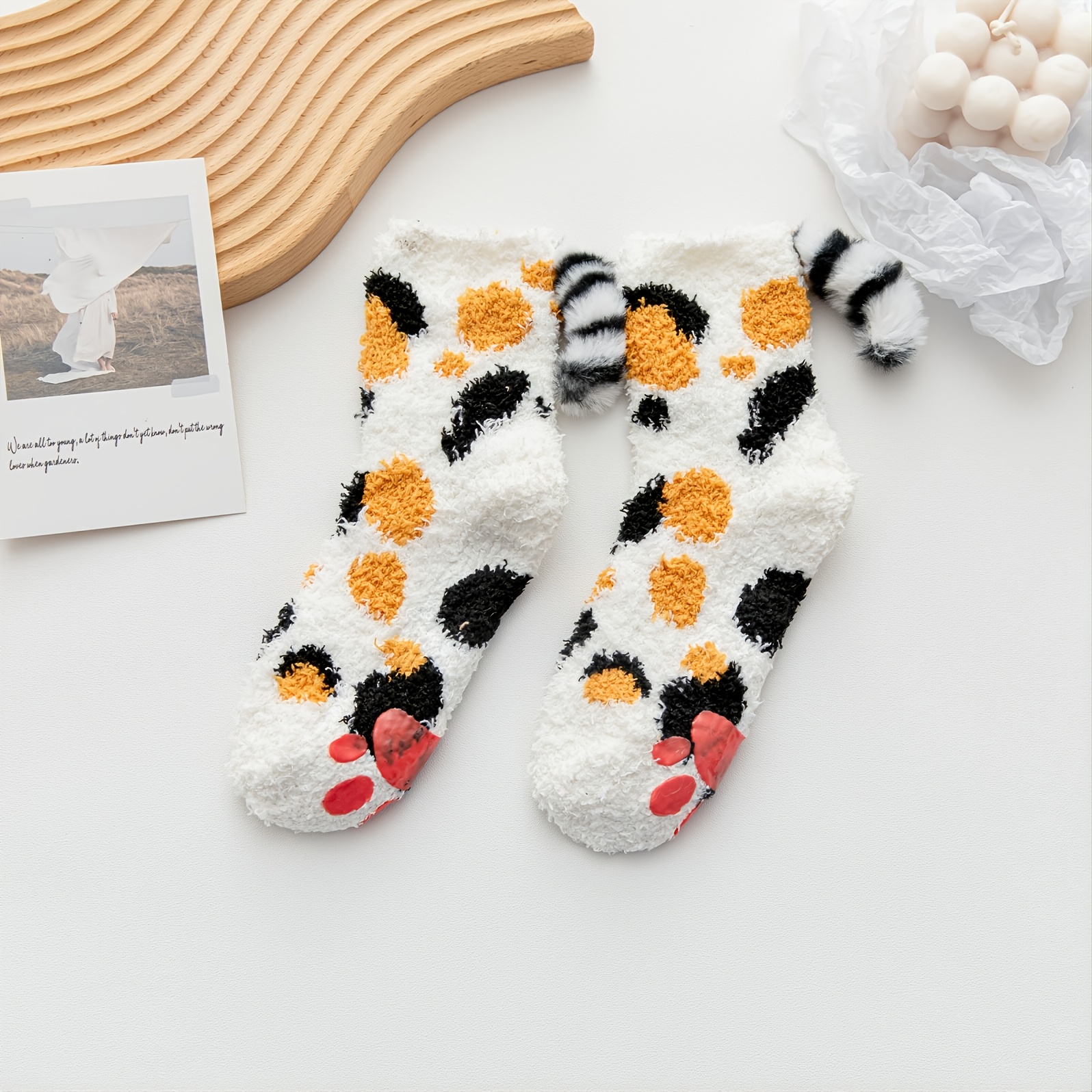 paires chaussettes femmes hiver chat griffe Temu Canada