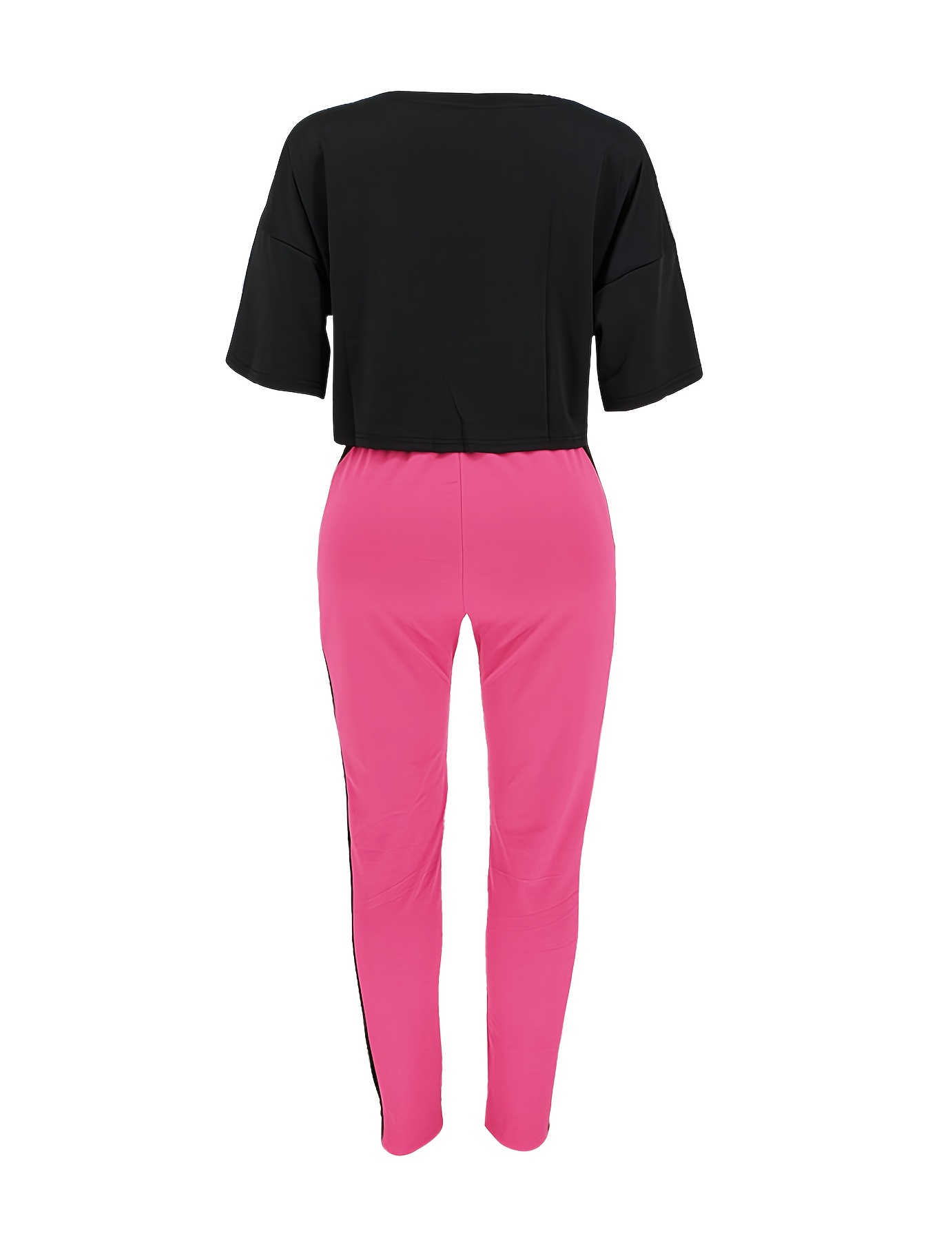 Lips Print Top & Drawstring Pants Two Piece Set