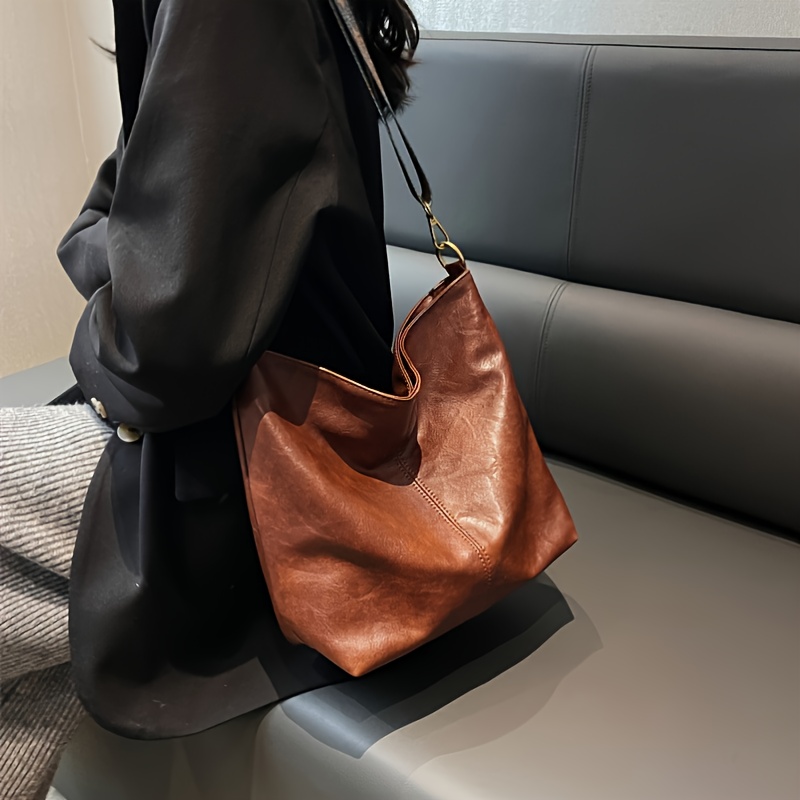 Geometric Strap Hobo Bag, Large Capacity Crossbody Bag, Women's Retro Style Shoulder  Bag - Temu