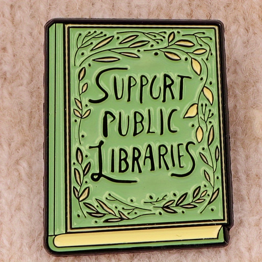 

1pc Libraries Enamel Lapel Pin - Zinc Alloy Brooch For Backpacks, , Clothing Accessories - For Enthusiasts