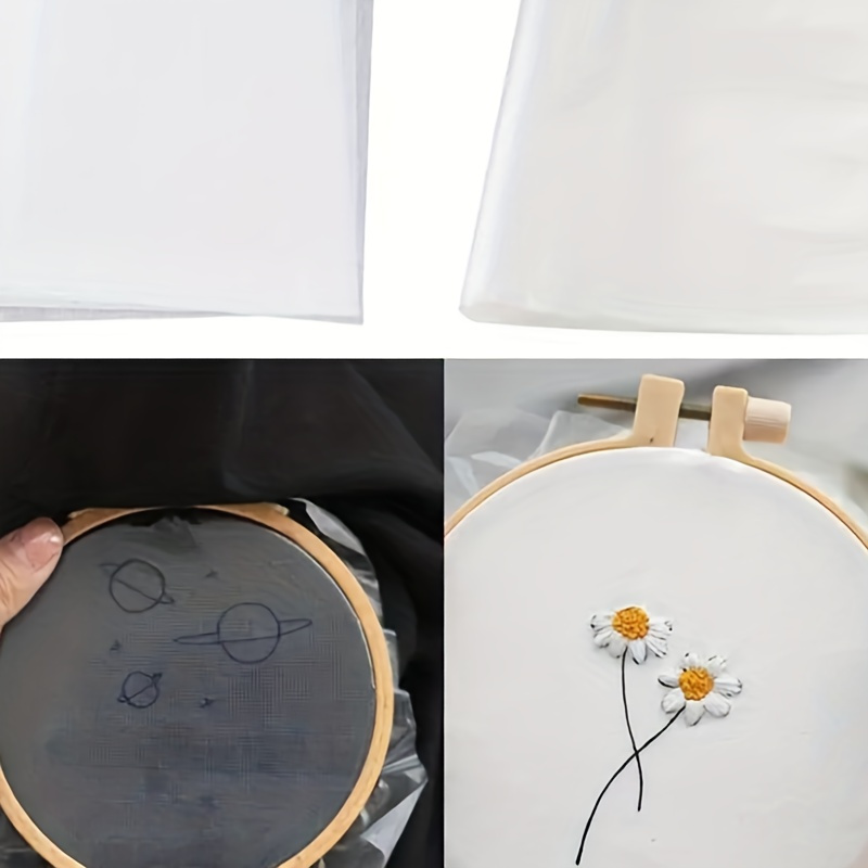 

4pcs Water Soluble Embroidery Paper For Diy Fashion & Crafts - Easy, , Reusable Design Tool