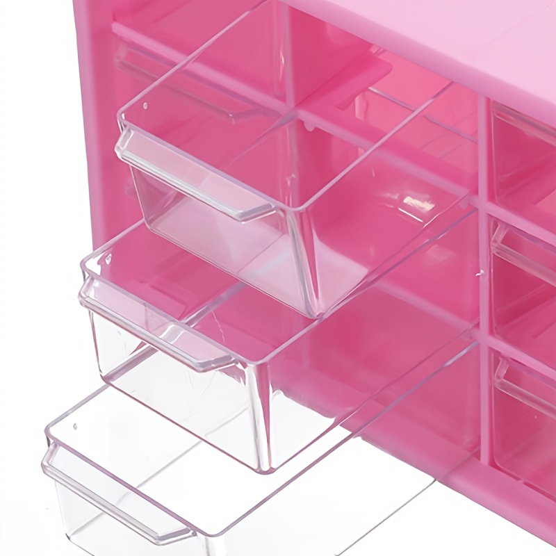 1pc PS Drawer Storage Box, Casual Clear Multi-grid Desk Drawer