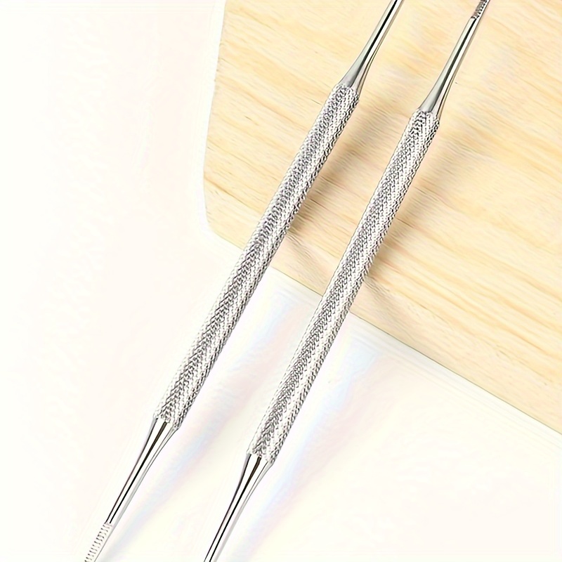 

Stainless Steel Silvery Double Head Toenails Lifter, Ingrown Toenails Nail Lifter Toe Nail Dirt Remover Tool, Nail Picking File Multi-function Nail Pen, Pedicure Tools Beauty File Too