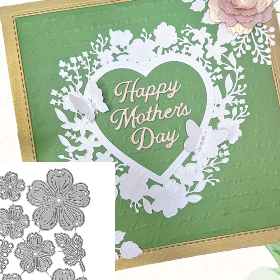 

A Cutting Die For Making Greeting Card Decorations With Multiple Flower And Shapes, Suitable For Diy Scrapbooking Albums And .