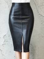 sexy leather slim slit skirts casual pu fashion bodycon skirts womens clothing