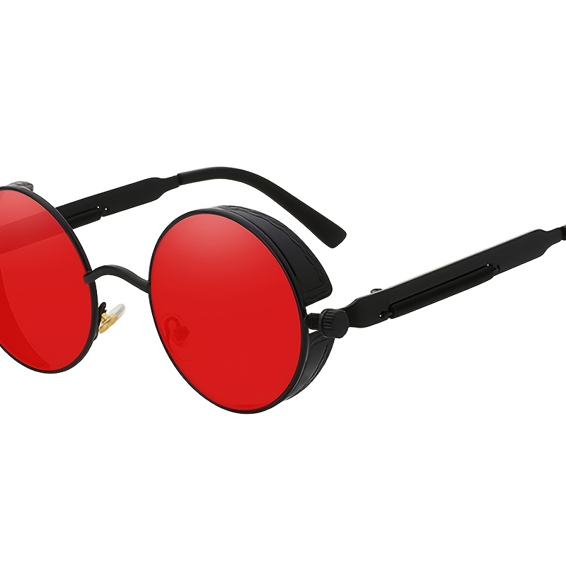 Round Metal Sunglasses Steampunk Mens Fashion Glasses Retro Vintage  Sunglasses, Shop Now For Limited-time Deals