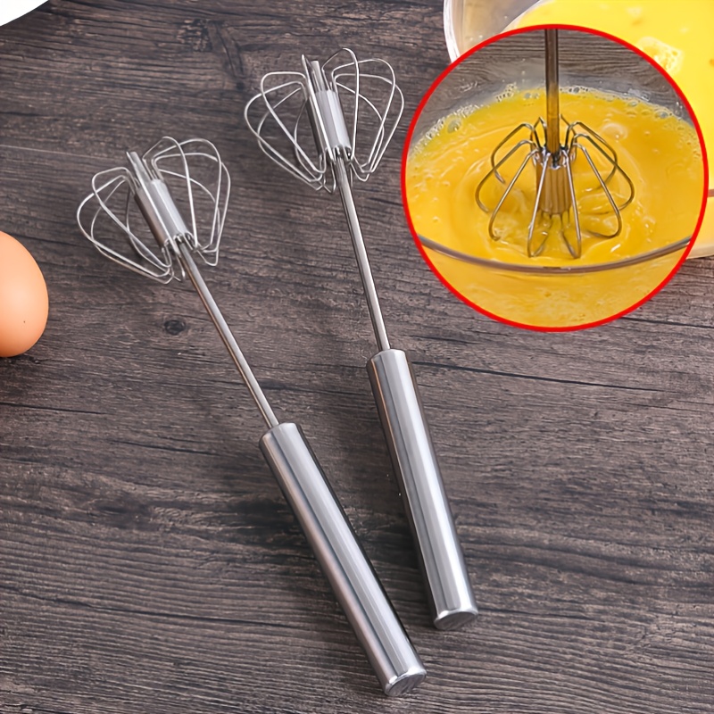 Stainless Steel Semi-automatic Egg Beater, Multifunctional Kitchen Mixer,  Press Type Rotary Egg Beater, Baking Whisk For Blending, Whisking, Beating  And Stirring, Kitchen Utensils, Kitchen Supplies, Back To School Supplies -  Temu