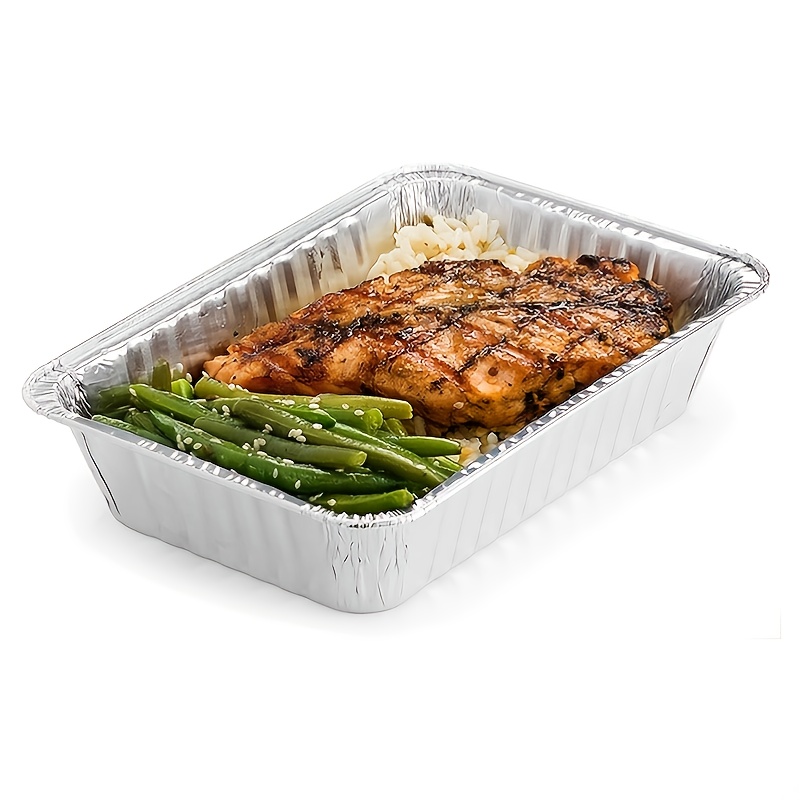 50 Pack 8 OZ/230ML Capacity Small Aluminum Foil Pans with Cardboard Lids -  5.11x3.94” Christmas Tins Takeout Containers Disposable, Perfect for Food