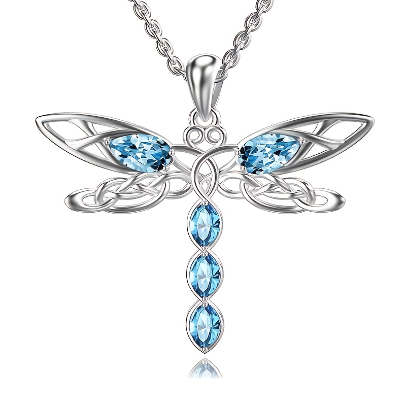fashion minimalist lady dragonfly pendant necklace rhinestone dragonfly womens elegant jewelry womens accessories 0