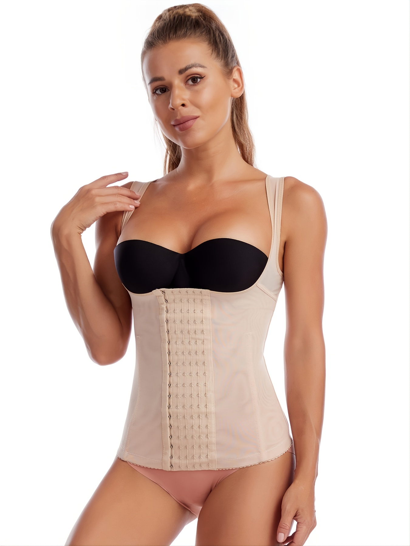 Vest Shape Top Waist Six breasted Adjustable Elastic Corset - Temu