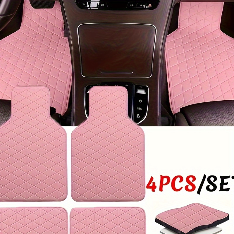 

4-piece Set Waterproof Pu Leather Car Floor Mats - Sleek, Durable Design For All Drivers, Essential Auto Interior Accessories Car Floor Mats Full Set Waterproof Waterproof Car Seat Covers