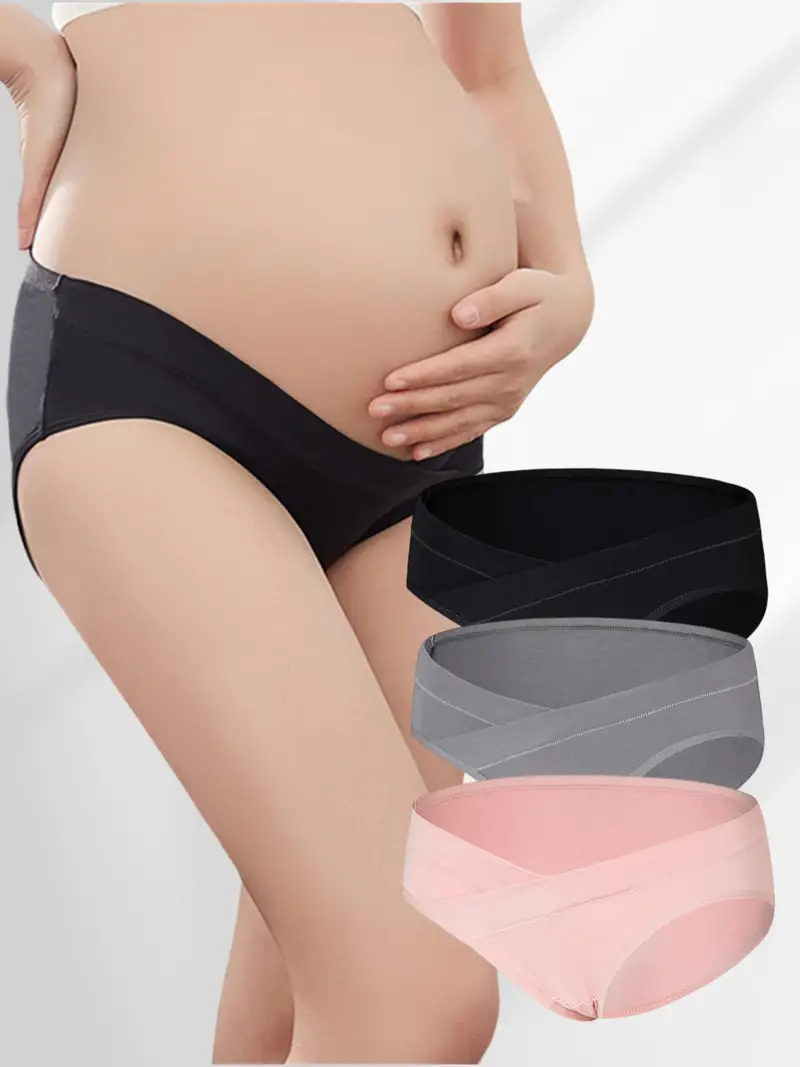 Maternity Women's Low Waist Cotton Underwear Briefs - Temu Canada