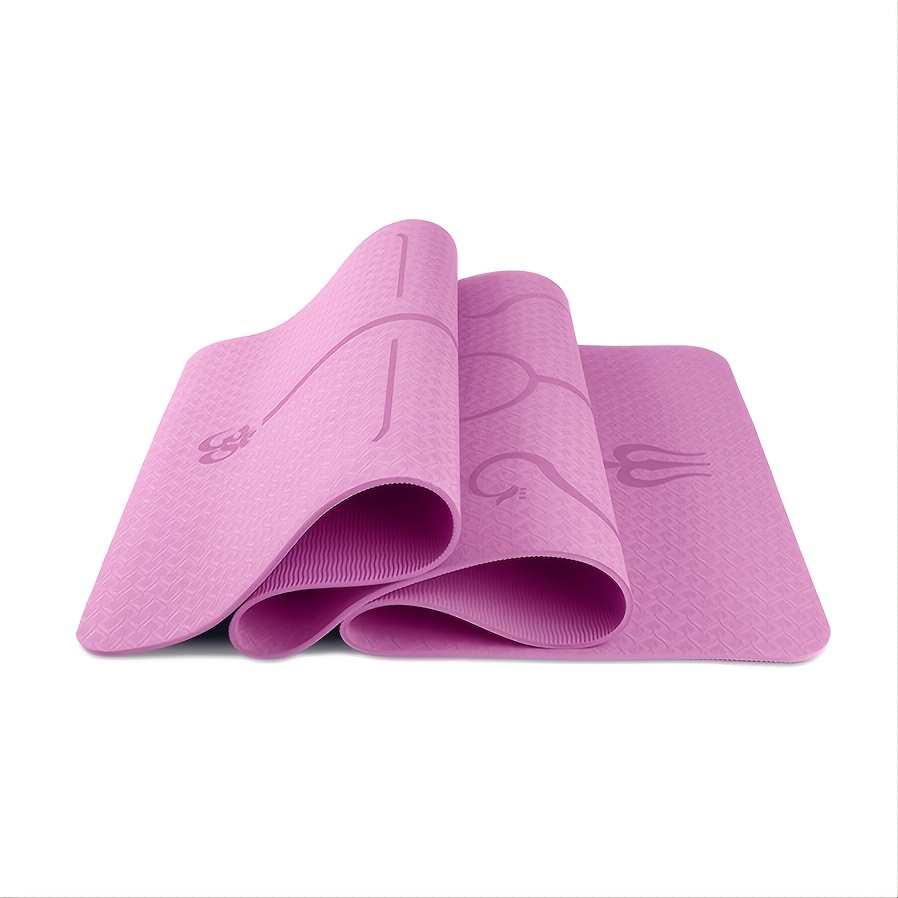 Tapis de yoga antidérapant épais écologique TPE violet rose