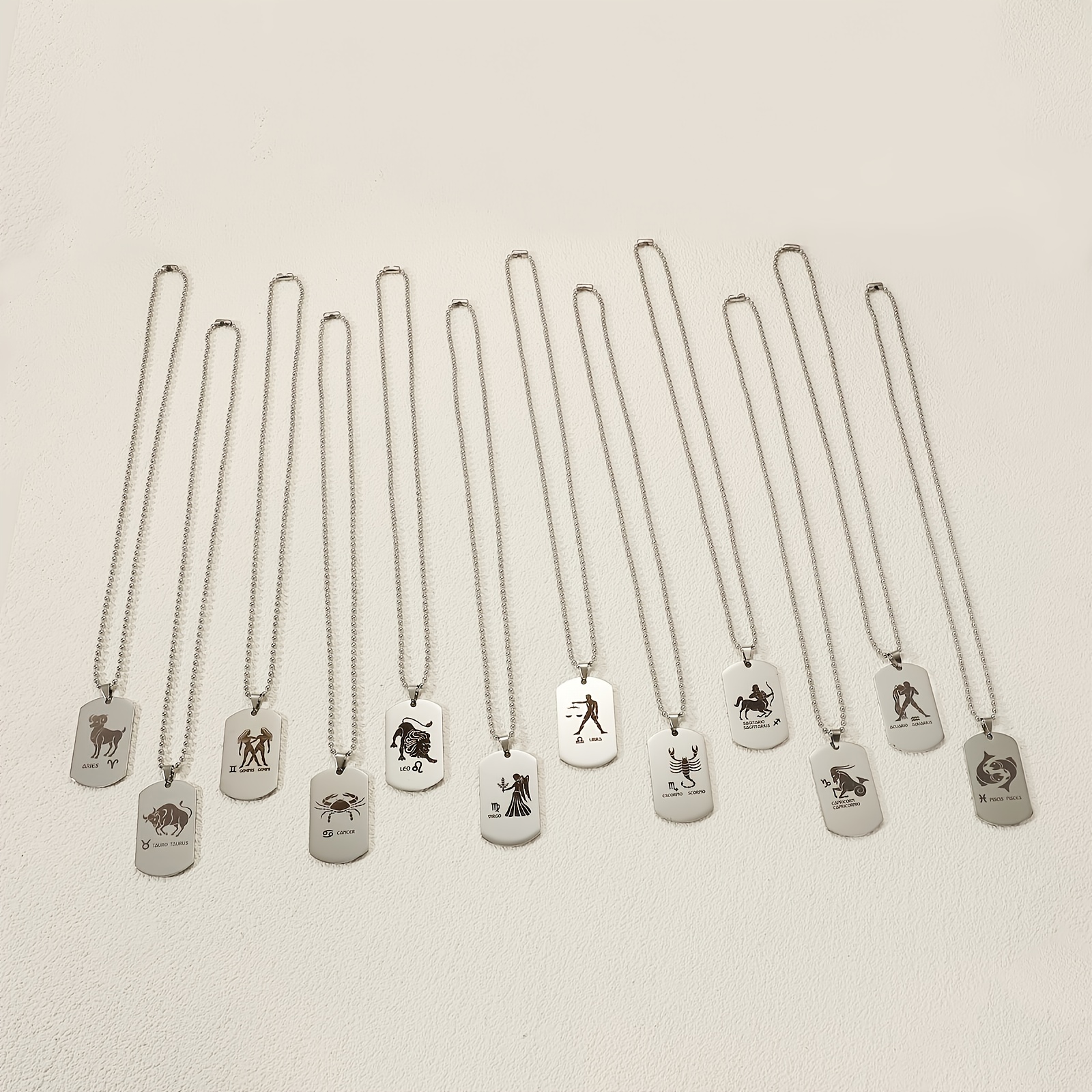 12 Constellation Titanium Necklace For Sweater
