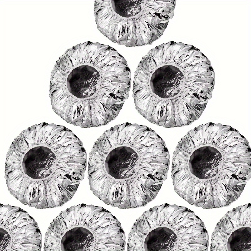 

12pcs/set Of Reusable Aluminum Foil Deep Conditioning Caps For Hair Treatment, Suitable For .