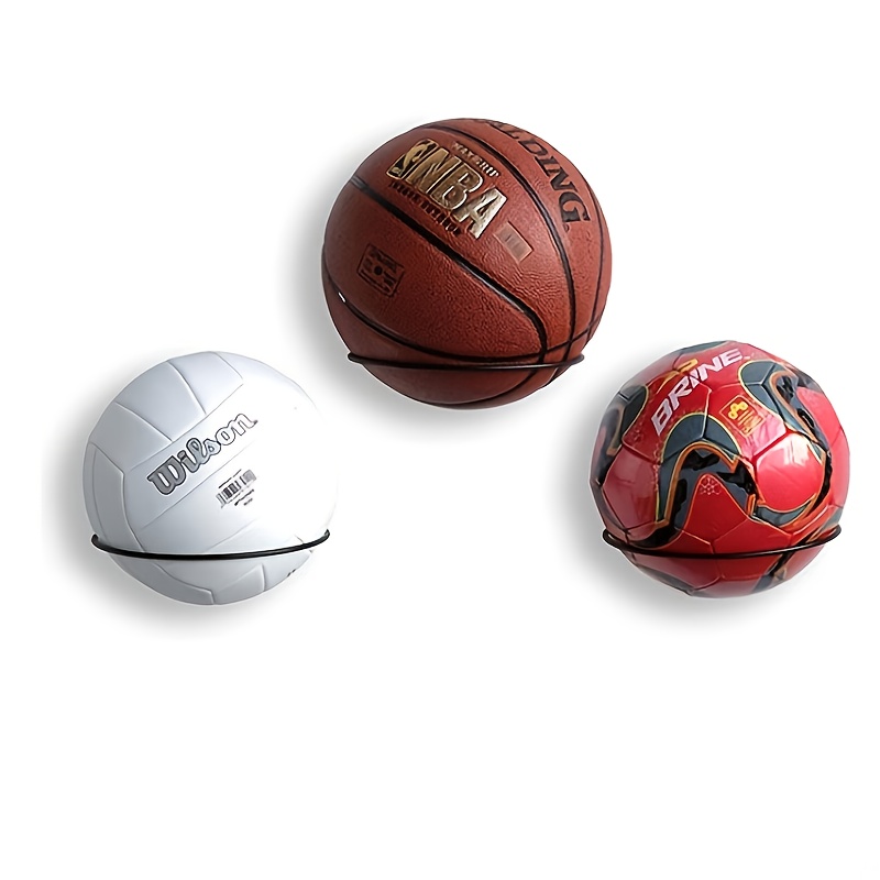Soporte de Pared para Balones de Exhibición, Soporte de Pared para Balones,  Soportes de Almacenamiento de Pelotas para Baloncesto, Soporte de Pared de  Bola para Rugby, Voleibol, Pantalla (Negro) : : Deportes