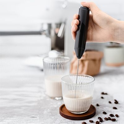 Electric Milk Frother Handheld, Battery Operated Whisk Beater Foam Maker For Coffee, Cappuccino, Latte, Frappe, Matcha, Hot Chocolate, Mini Drink Mixer (Black)  (Batteries Not Included)